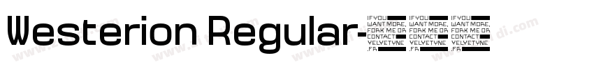 Westerion Regular字体转换